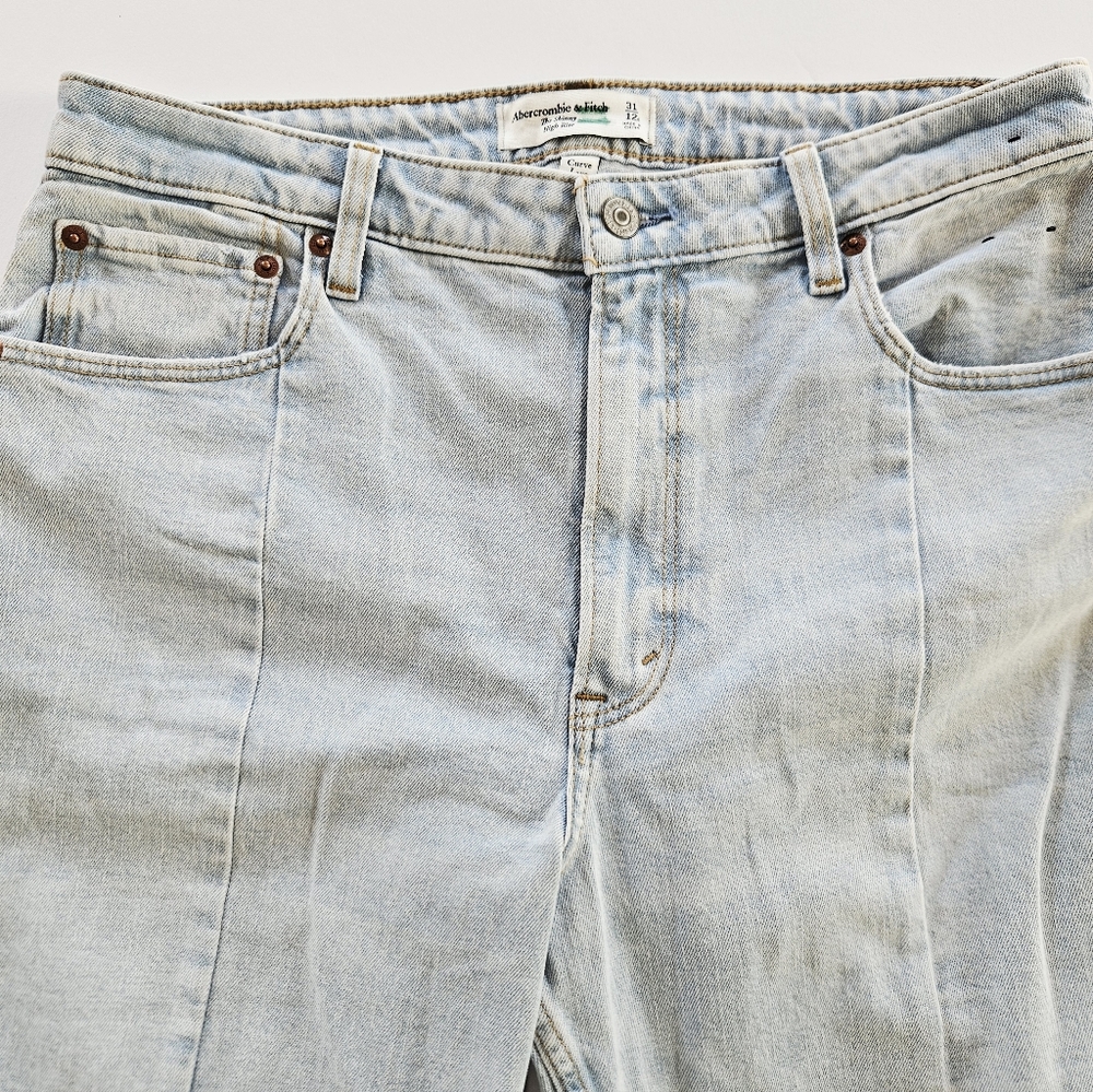 Abercrombie & Fitch The Skinny Ultra High Rise Curve Love Split Hem Jeans 31/12 - Picture 4 of 11